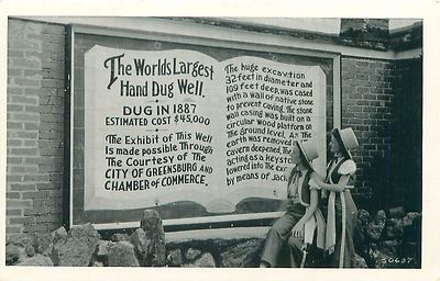 Greesburg Kansas Mädchen Blick Buch Zeichen WORLD'S Largest Hand Dug Gut
