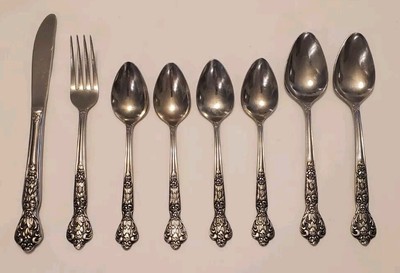 Vintage Versailles by MSI Japan Stainless Dinner Flatware Set of 8 Excellent 