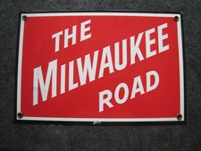 THE MILWAUKEE ROAD METAL SIGN - 12"X8"   ek74 