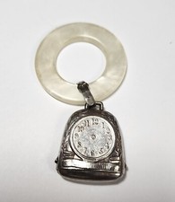 Vintage - Sterling and MOP - Baby Rattle Teething Ring