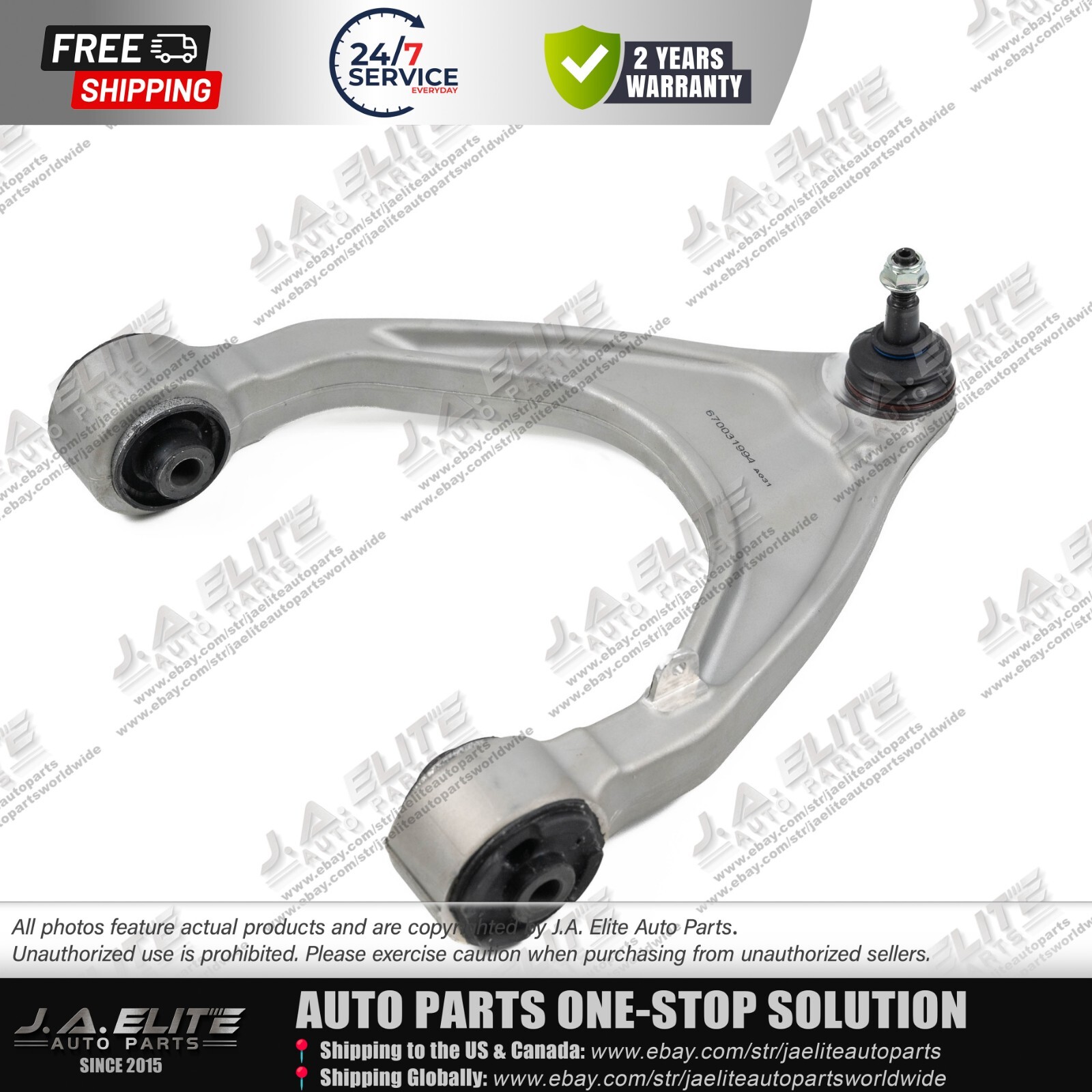 2pcs Front Right Upper & Lower Control Arm fit Maserati Levante (2017+)