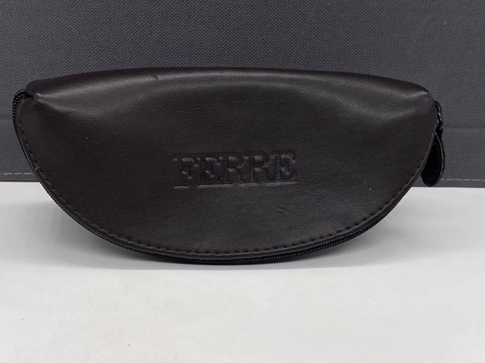 Ferre Glasses Case Semi Hard Shell Sunglasses Brown Large XL - Image 2 of 4