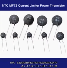 NTC Current Limiter Power Thermistor MF72 3D/5D/8D/10D/20D/47D-5/7/9/11/13/15/20