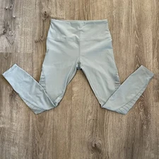 RBX Leggings - Yoga Exercise  Pants Light Blue Mesh - Cut Out Side -  Size  S