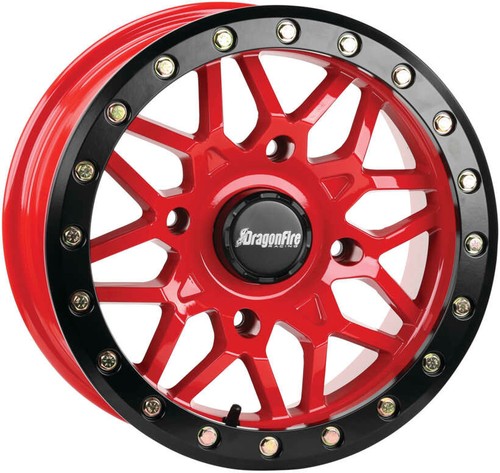 4 ATV/UTV Wheels Set 15in Typhon Beadlock Red NAR 4/137 40mm CAN - 第 2/4 張圖片