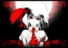 Anime red eyes white hair remilia Playmat Gaming Mat