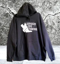 Assholes*s Live Forever Hoodie Mens size XL Black Skull Pullover Sweatshirt