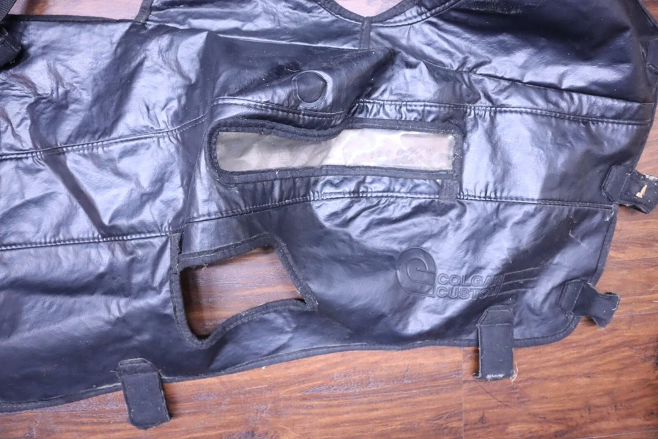Vintage Colgan Customs Black Leather Porsche 911 Guard Bra Mask - 930 1975-89? - Image 4 of 4