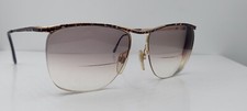 Vintage Rodenstock 833 Purple Gold Oval Half-Rim Metal Sunglasses FRAMES ONLY