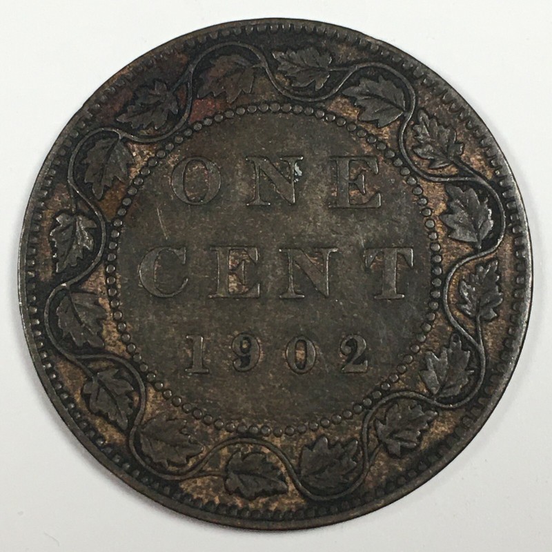 1902 Canada 1 Cent Penny - Edward VII - Fine (F) KM#8 - 5379-AH