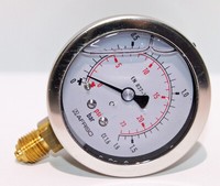 "Afriso Glyzerin-Manometer Ø63Mm DN8 1/4\" Radial 0-1,6Bar"