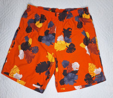 Columbia Swim Trunks Mens L Red Floral Tropical Board Shorts 8" Inseam Nylon