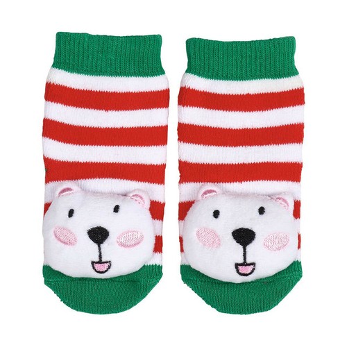 MOSES Rasselsöckchen Weihnachtsfreunde Babysocken aus Baumwolle - Bild 3 von 4