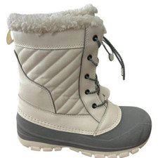 Kids All in Motion Skylar Lace-up Winter Boots Cream / Black  Size 13