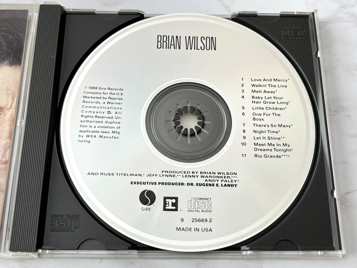 beach boys brian wilson (RARE SET!! 送料込） Brian Wilson Self Titled CD ORIGINAL USA PRESS 1988 Sire