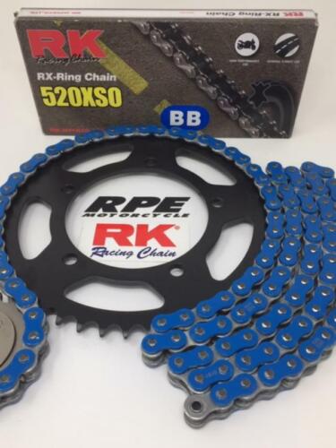 Suzuki DRZ400sm 2005-19 Blue RK X-Ring Race Chain and Sprockets Kit Super Motard - Picture 5 of 9