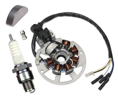 NEU LICHTMASCHINE STATOR ZÜNDKERZE KIT SET für KEEWAY HACKER 50 2T