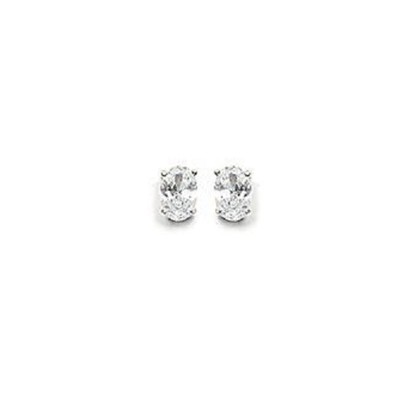 Ohrringe Chip oval Diamant Cz 6 mm von Dolly-Schmuck