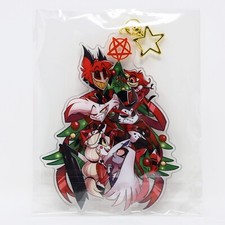 Hazbin Hotel Crew Oversized Holiday Charm Acrylic Keychain Christmas Ornament