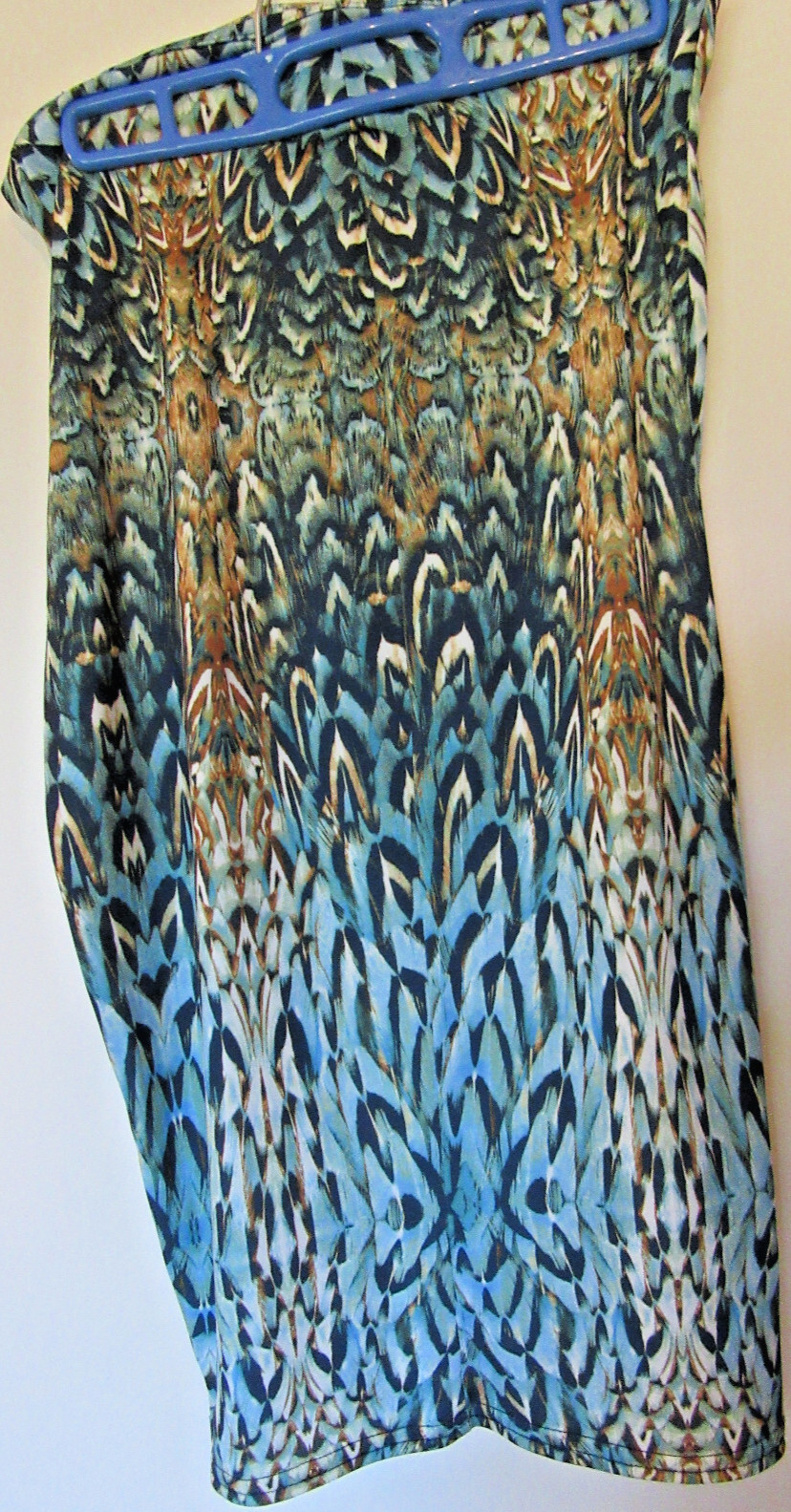 VIERECK Swirley print multicolored Calf length pencil skirt micro fiber stretchy