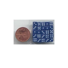 NEW Dice Set of 25 D6 (5mm TINY) - Opaque Blue