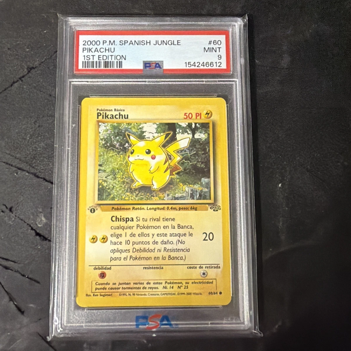 Pikachu Pokémon TCG Grade 9 Jungle Individual Collectible Card