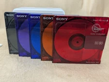 5 Sony Color Collection 7th ed MiniDiscs. 80 min w ith slim case USA ship