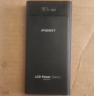 PISEN 20000mAh LCD Power Bank Dual USB 5V Li-ion External Battery Pack