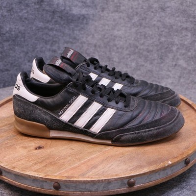 Adidas Mundial Goal Men's Size 9 Leather Indoor Soccer Suede Black White 019310