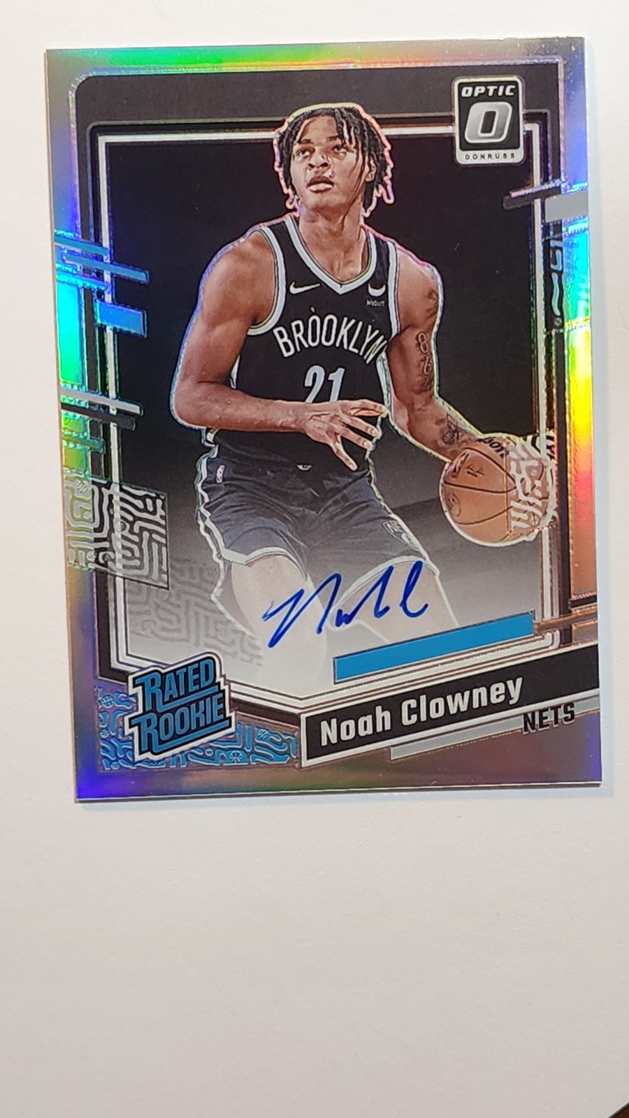 2023-24 Panini Donruss OPTIC Noah Clowney Rated Rookie Silver Holo Prizm Auto! $