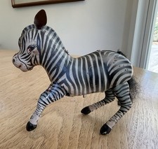 Vintage 1970s Jumping Zebra Tin Toy 5"x4" See Photos