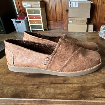 BOBS from Skechers Women's Brown Memory Foam Slip-On Flats US 10 EU 40