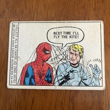 1966 Donruss Marvel Super Heroes Set #34 Spider-Man Rookie Card Creased