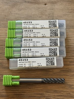 QTY 1 HELICAL SOLUTIONS 45153 HEV-5 Aplus .06 Radius End Mill HEV-M-50250-R.060