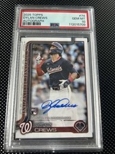 2025 Topps Series 1 Dylan Crews Autograph Sp Psa 10
