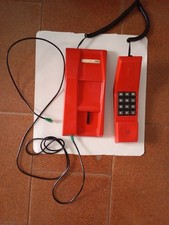 vintage italian landline phone from the 1980 Telcer red