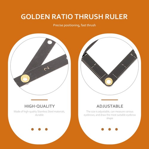 Eyebrow Measuring Ruler Protractor and Set Positioning Gold Ratio - Picture 2 of 12