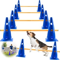 Agility Set Hunde Cavaletti SteckhüRden 32Cm HöHe 8 Stangen 80Cm Lang