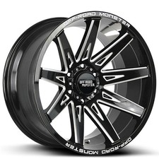 22x12 Off-road Monster Wheels M25 Gloss Black Milled Rims 4pcs 22x12 Off-road Monster Wheels M25 Gloss Black Milled Rims 4pcs
