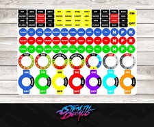Sim Racing Wheel & Button Box Stickers - Fits Simpush Steering Wheel and others