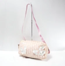 RARE!!!! Christian Dior Trotter Flower  Shoulder Bag Pink