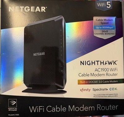 NETGEAR AC1900 C7000v2 WiFi Cable Modem Router DOCSIS 3.0