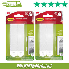 2x Command Extra Large White Picture Hanging Adhesive Strips (4 Pairs per Pack) 7.75 per strip