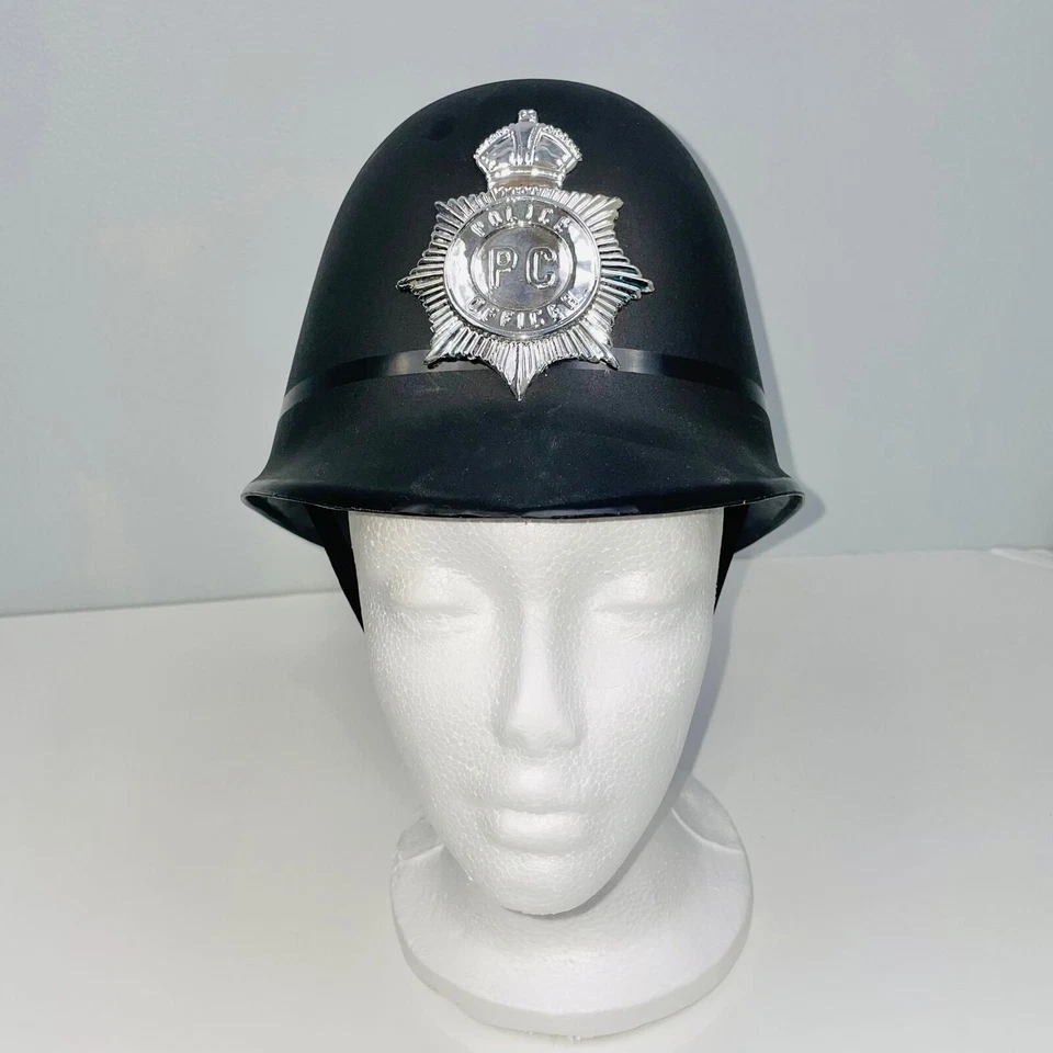 Disfraz de oficial de policía negro británico disfraz plateado teatro disfraz Halloween Foto 2 de 4