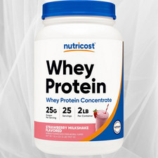 Nutricost Whey Protein Concentrate (Strawberry Milkshake) 2LBS
