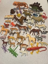 Huge Lot Small Medium Plastic Farm Animals Cows Pig Goose Sheep Horse  More