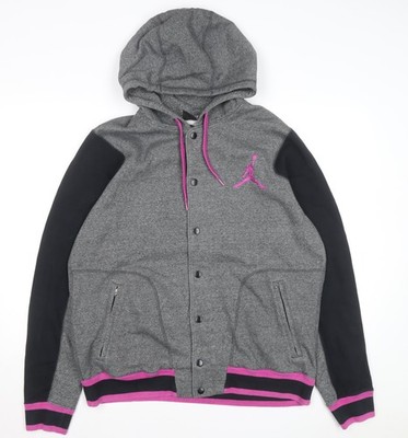 Nike Jordan Herren Hoodie Grau XL Varsity Style gesticktes Logo