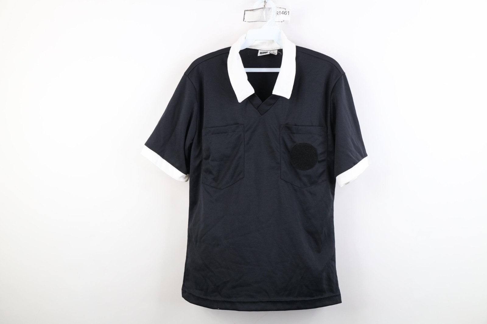 Deadstock Vintage 90s Mens Size Small Silky Collared Referee Soccer Jersey USA