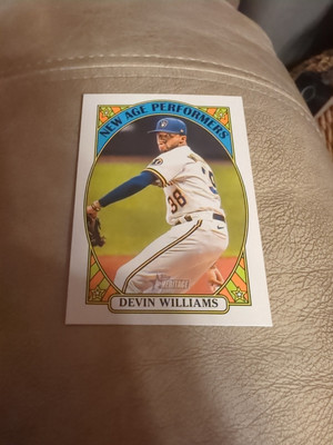 2021 Topps Heritage #NAP-19 Devin Williams   Milwaukee Brewers