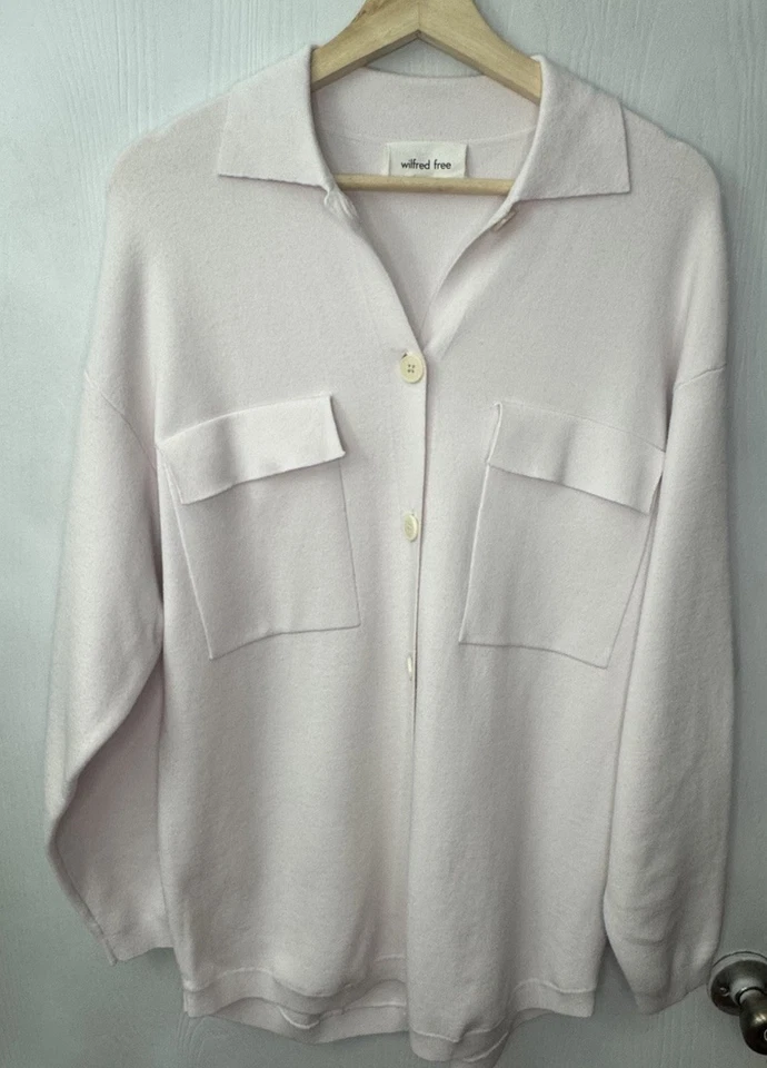 Camisa WILFRED FREE Aritzia Ronnie para mujer talla XS botones delanteros lenzing suave Foto 2 de 4
